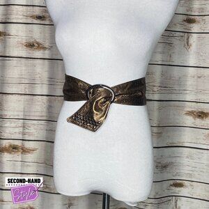 Studded Faux Leather Wrap Belt